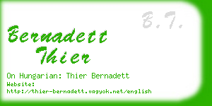 bernadett thier business card